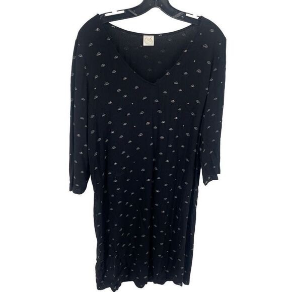 Des Petits Hauts Paris viscose shift dress long sleeves seashells v neck T3 8 - Picture 7 of 12